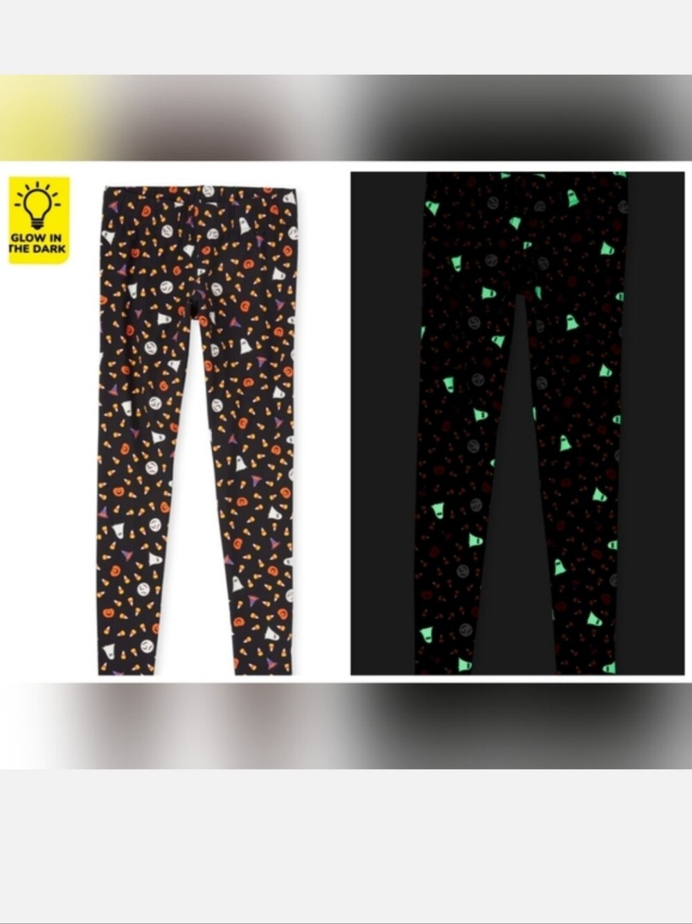 Women's the children's place mommy halloween glow in the dark leggings LARGE